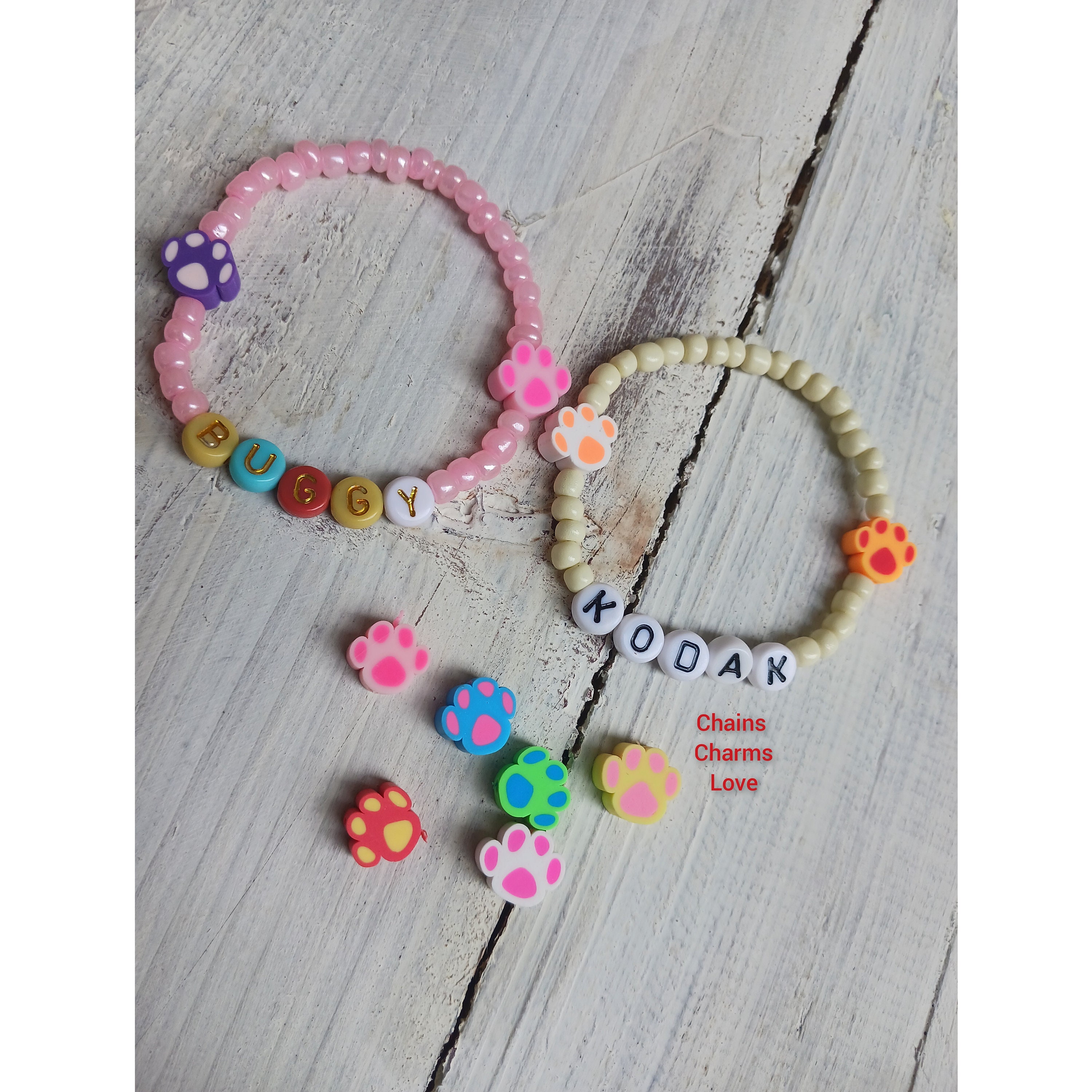 Kids Pet Loss Bracelet: Paw Print Memorial Keepsake - Etsy