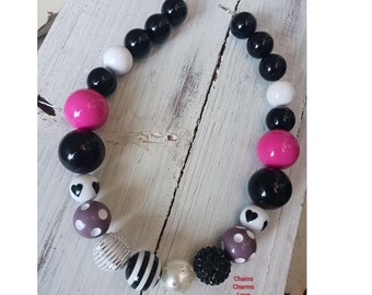 Chunky Acrylic Bead Necklace: Fun Fall Jewelry Gift
