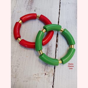 Weihnachtsarmband, Weihnachtsarmbänder, rote Armbänder, grüne Armbänder, Goldarmbänder, Feiertagsarmbänder, festliche Armbänder
