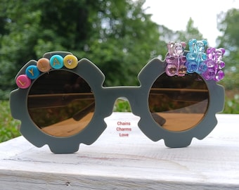 Personalized sunglasses,  kids sunglasses, little girl sunglasses, handmade sunglasses, girl sunglasses, Personalized gifts