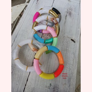 Colorful bracelets, summer bracelets, spring bracelets, gifts for her, handmade bracelets, boho bracelet, acrylic bracelets, girls birthday