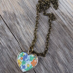 Heart necklace, kids necklace, floral necklace, Adult necklace, gifts for mom, Christmas gifts, chained necklace, stocking stuffers image 7