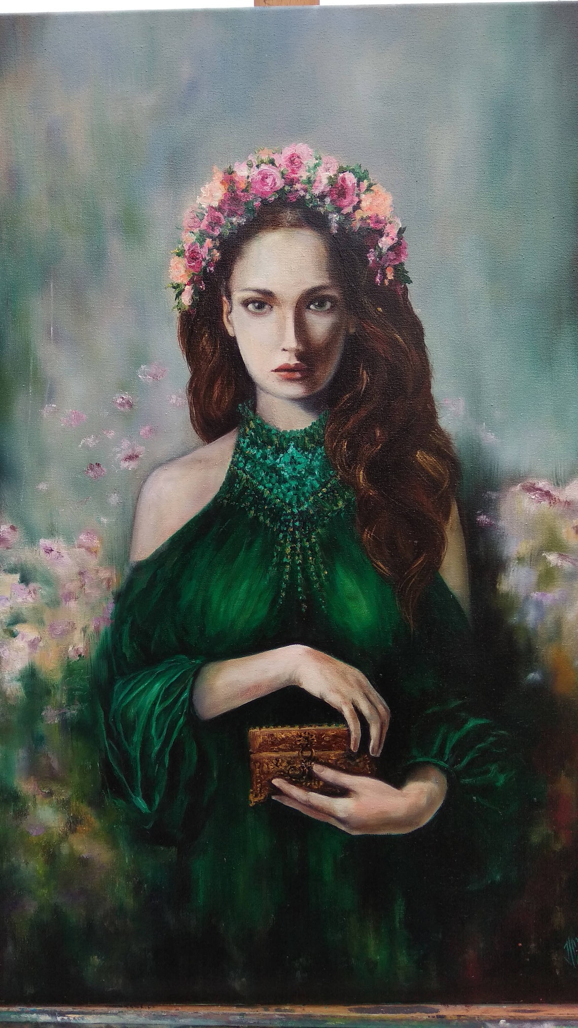 Mystic painting. Wall art. Original painting. Portrait of a Etsy