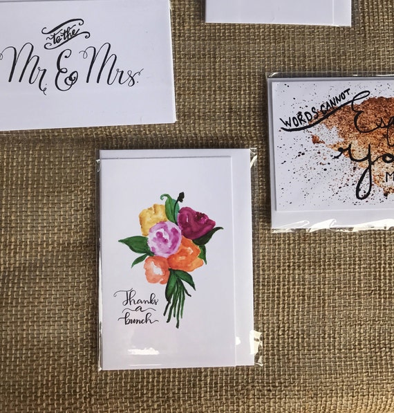 thanks a bunch appreciation card print 3x5 cards