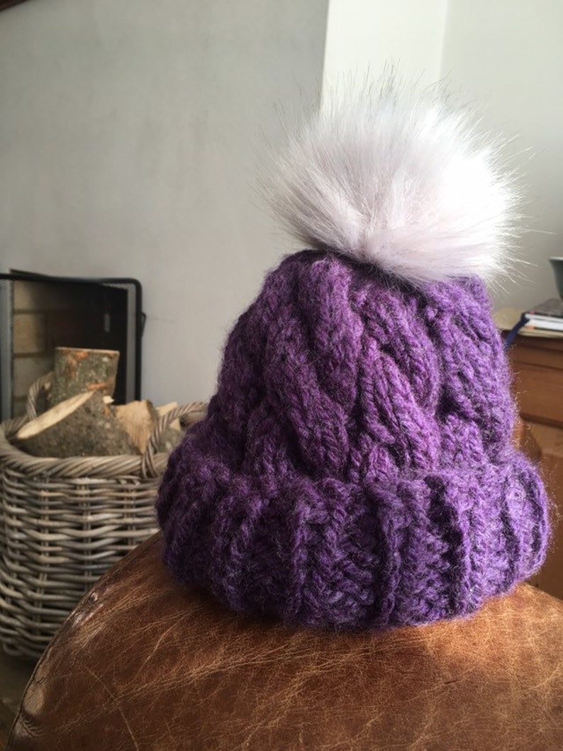 Knitted bobble hat