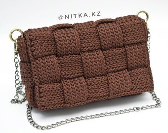 Video tutorial/Crochet & Wicker bag video tutorial Master-class Wicker Tessie bag Wicker Crochet handbag