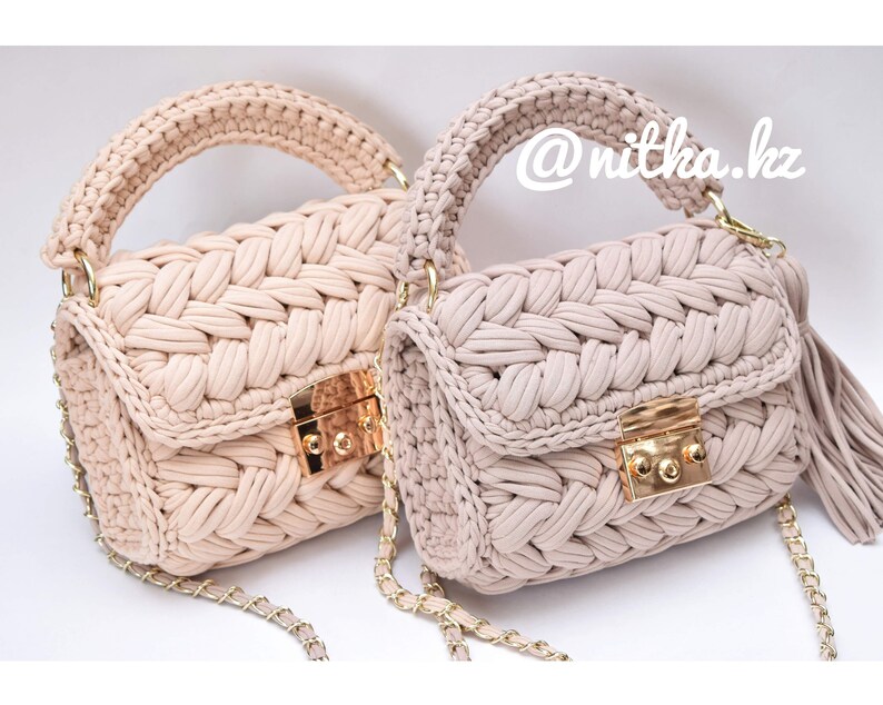 Video Tutorial in English Crochet Marshmallow Bag Etsy