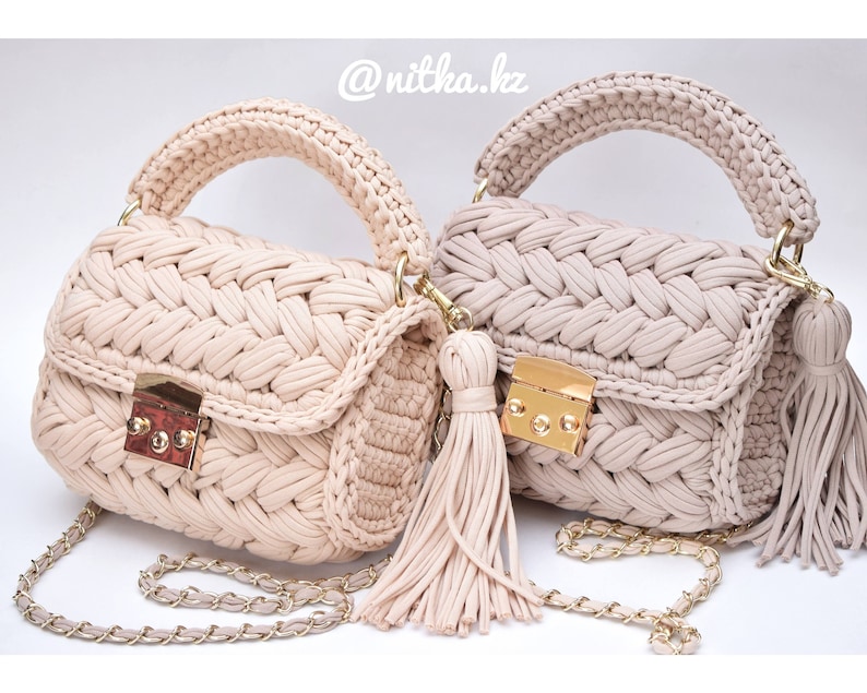 Video Tutorial in English Crochet Marshmallow Bag Etsy UK