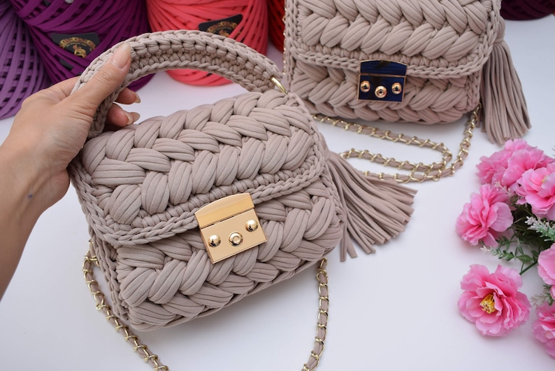 Video Tutorial in English Crochet Marshmallow Bag Etsy