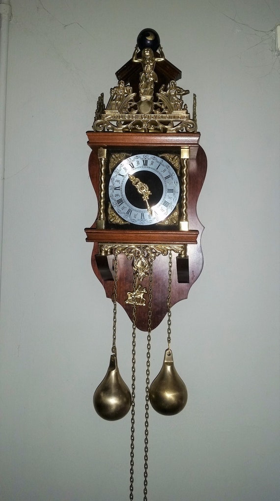 Antique Vintage Zaanse Wall Clock Zaandam Dutch 8 Day Pendulum Etsy