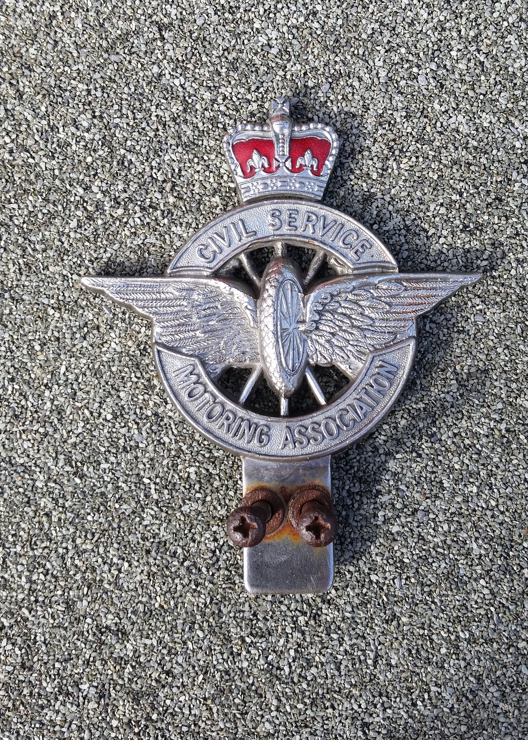 Vintage Car Badge Civil Service Motoring Association - Etsy