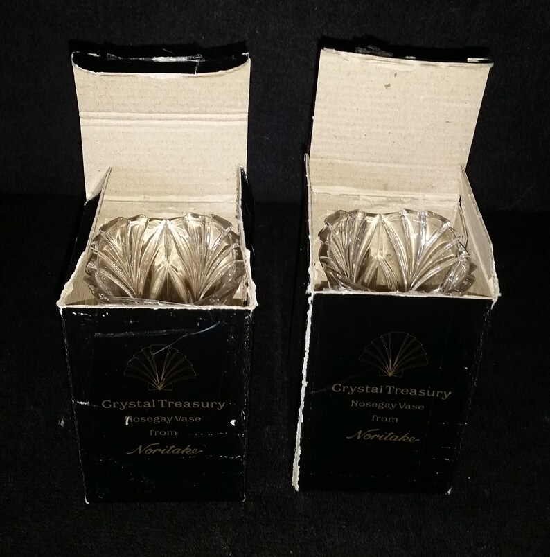 Noritake Crystal Treasury Vintage Nosegay Vases Etsy