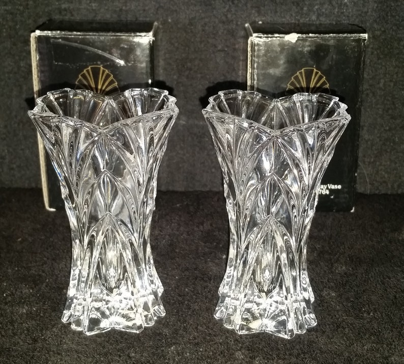 Noritake Crystal Treasury Vintage Nosegay Vases Etsy