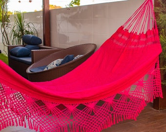 Hammock Couple Size Pink Cotton