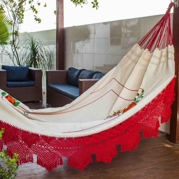 Hammock with Cross Stitch Embroidery