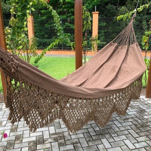 Hammock Cotton Couple Brown  Macramé