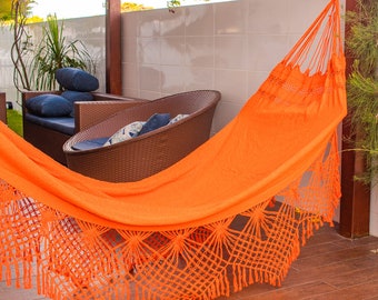 Hammock Couple Size Orange Cotton