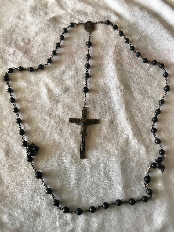 Antique Rosary HMH Sterling Silver Rosary Catholic