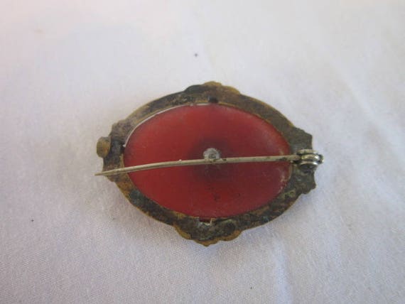 Antique Victorian Fancy Agate Marcasite Brooch - … - image 3