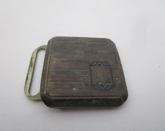 Antique Sterling Silver Engraved Belt Buckle
