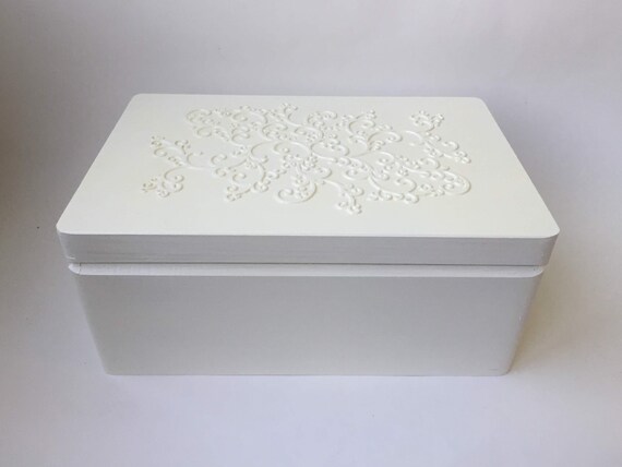 Wedding Memory Box White Wooden Box Keepsake Wedding Gift Etsy