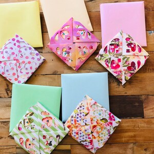 Carte coeur origami et enveloppe