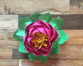 Paper origami lotus flower