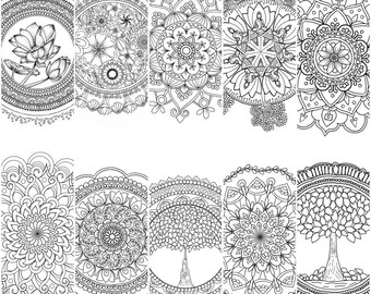 Download Pdf Coloring Books Etsy
