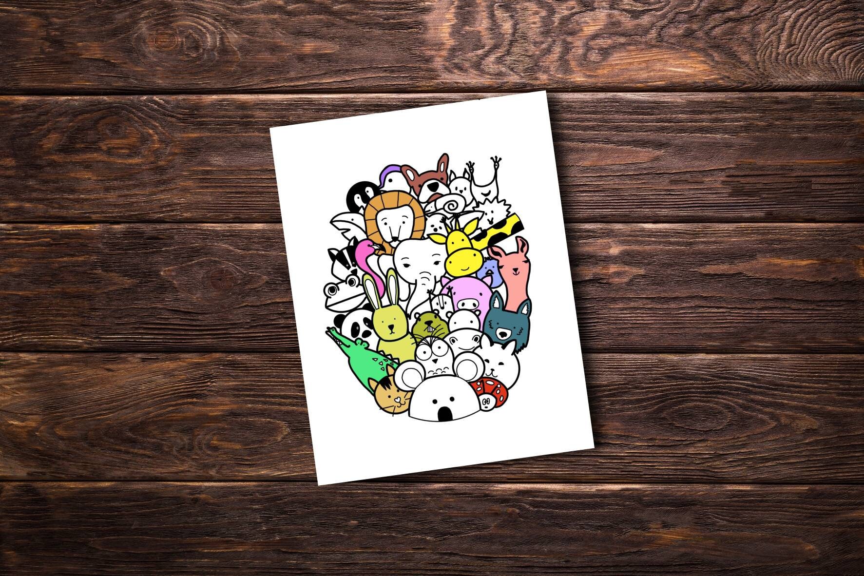 Printable Cute Doodle Coloring Pages