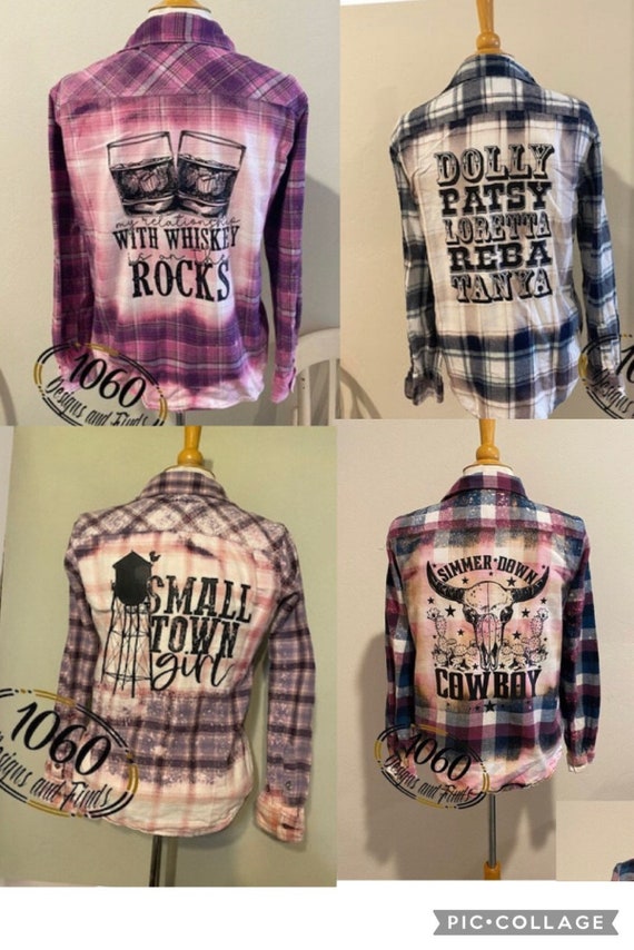 Purple Distressed Flannel Purple Distressed Flannel