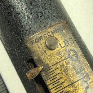 Vintage No. 26 FORSCHNER Hanging Spring Scale 50 lb - Cast Iron & Brass - WORKS!!