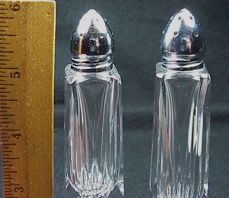 FISHER Bavaria WOW Cut Crystal Salt Pepper Shakers 6 Tall Made in Western Germany