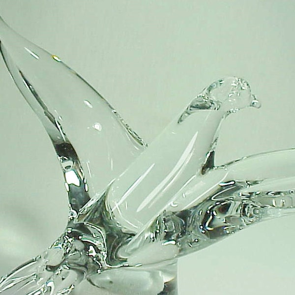 Ronneby (Konstglas) SWEDEN Art Glass SEA GULL  , Artist signed F H Ronneby – Fantastic Blown Glass Sculpture or Paper Weight