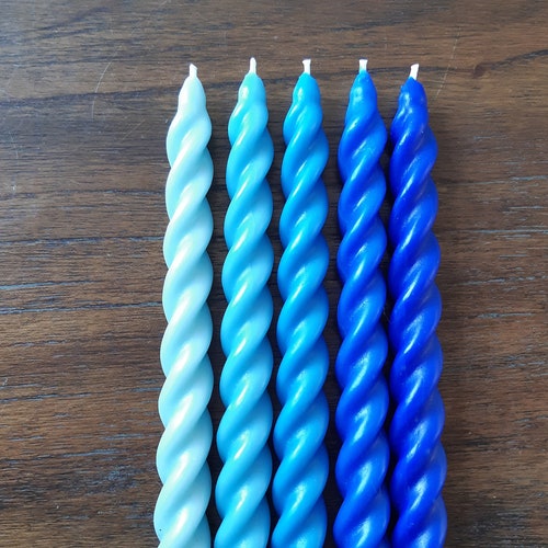 Pink Beeswax No Drip Candles Spiral Candles 100 Natural 5 Etsy