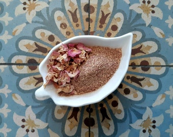 Damask Rose petals powder - to use as an incense or as part of your incense cones' recipe - Rosa damascena