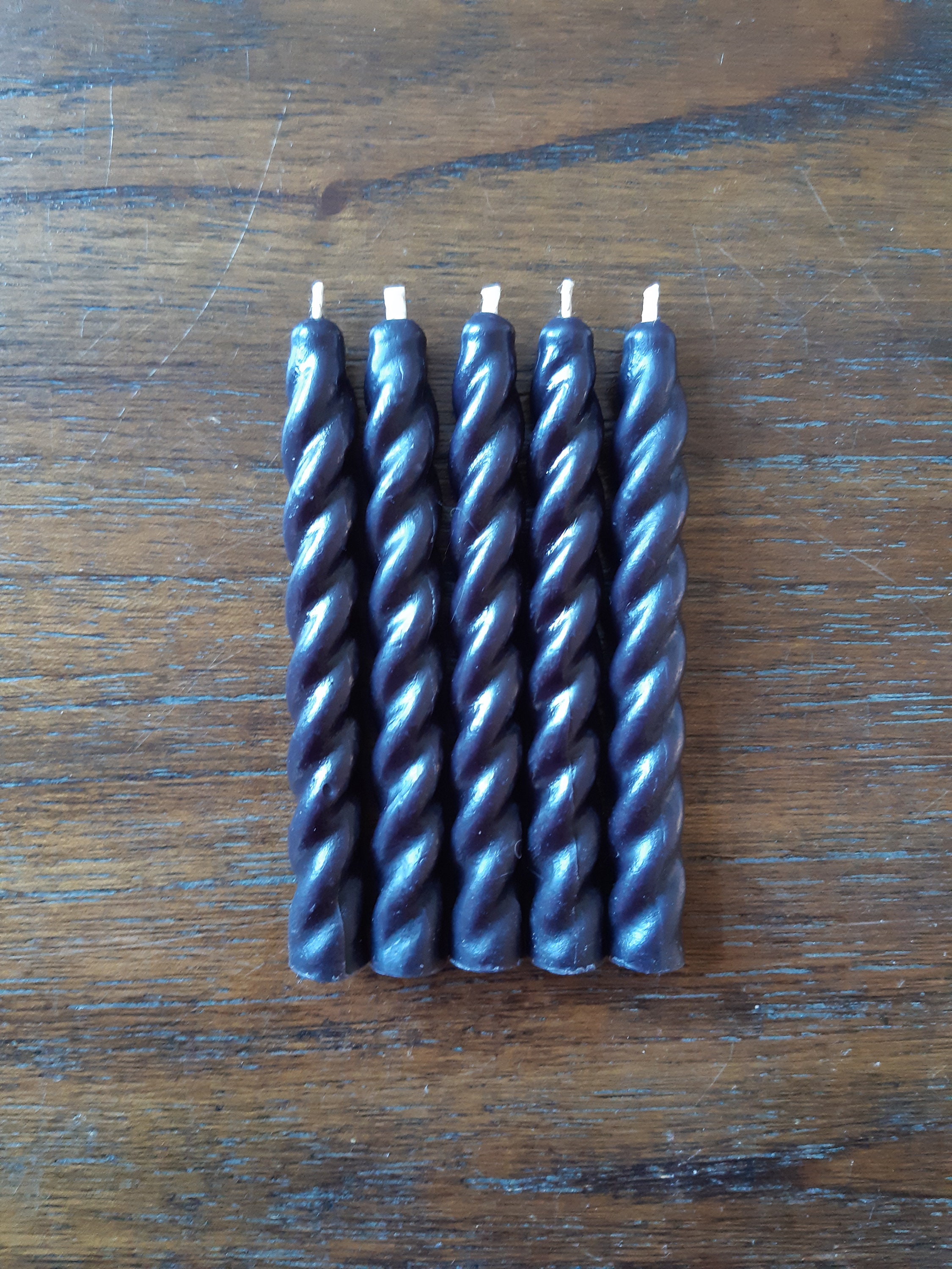 Petites Bougies Cire d'abeille Noire Sans Coulures - Spirales Naturelles Par Secretmelusine 90 Minut