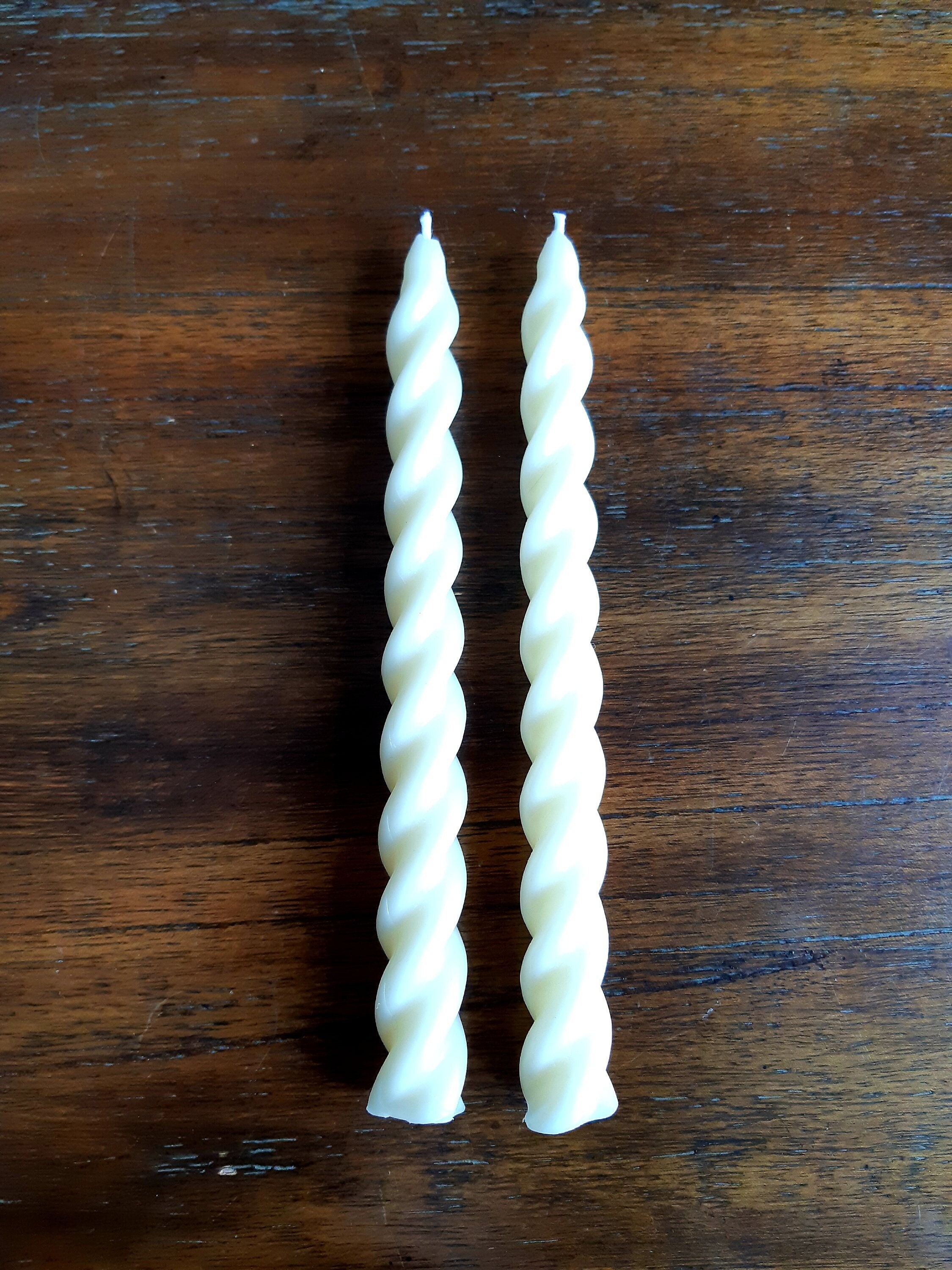 Chandelles Cire d'abeille Sans Coulures - Couleur Blanc 5 Heures Chandelles Spirales Par Secretmélus