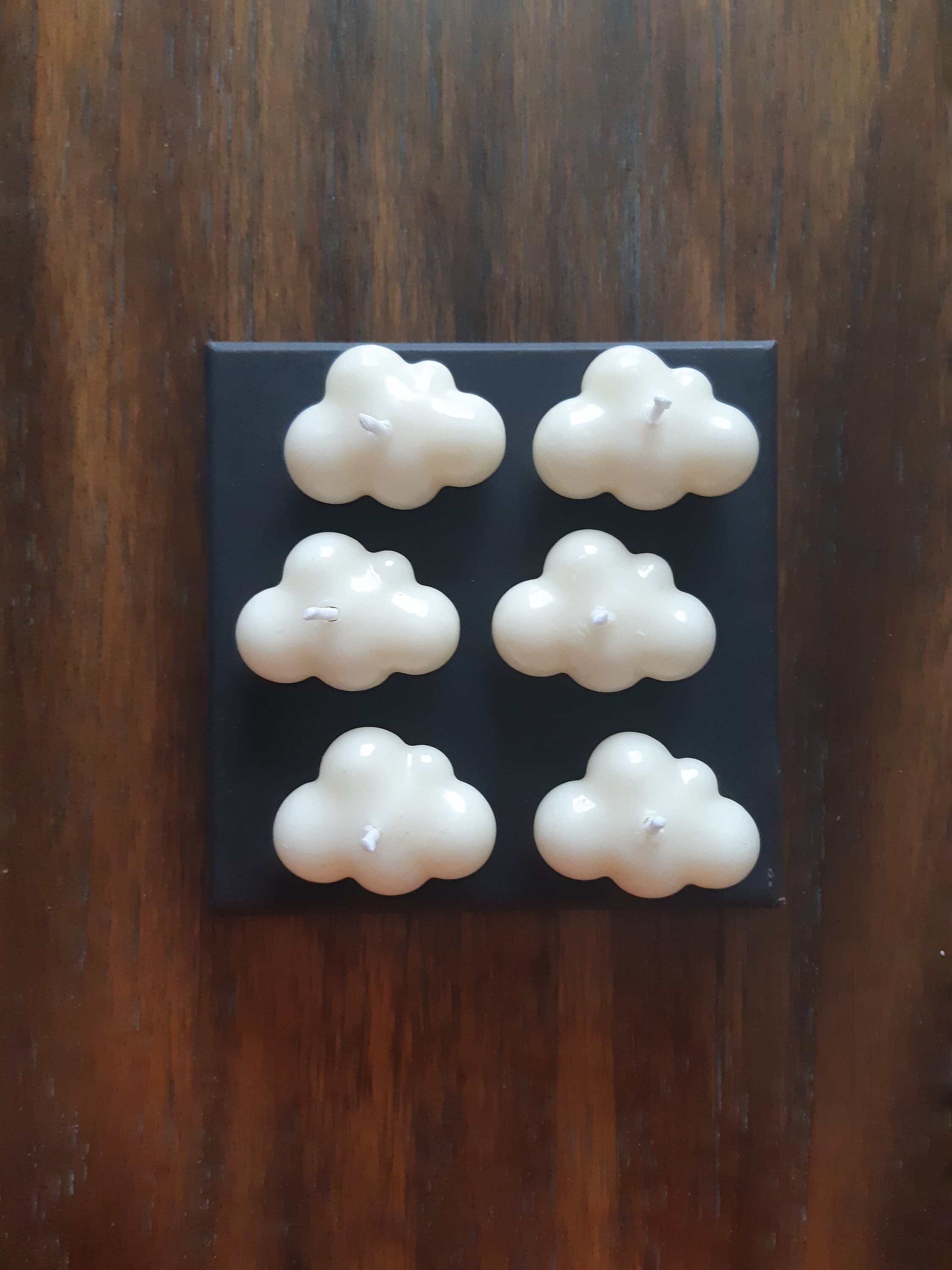 6 Petites Bougies Véganes Nuages - Naturelles 100% Non Traitées, Toxiques Bougies Design Par Secretm