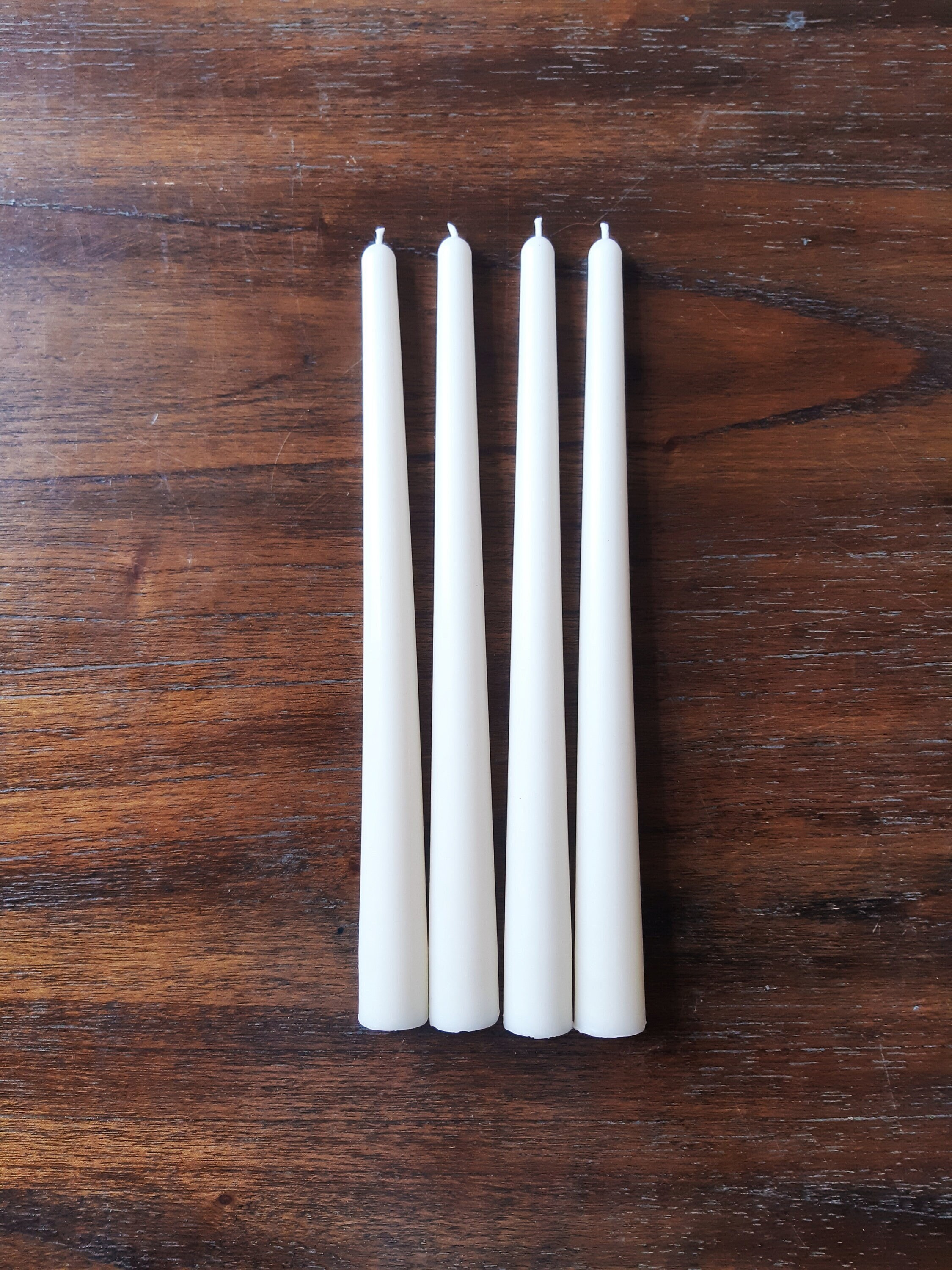 Grandes Chandelles Cire d'abeille Sans Coulures - Couleur Blanche 25cm Style Nordique Design Naturel