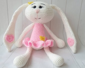 Amigurumi Rabbit Doll. Crochet rabbit. Soft toy. Crochet Bunny. Amigurumi Toy Handmade. Bunny Doll.