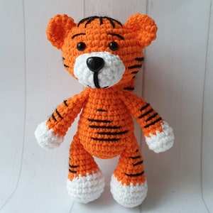 Crocheted tiger. Symbol of the year 2022. Gift for Christmas. Tiger Knitted. Symbol 2022 Knitted Tiger. Crochet toy Tiger. Tiger Amigurumi.