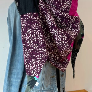 Maxi scarf, shawl, scarf E212 in Patchwork Spring-Summer image 6