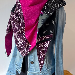 Maxi scarf, shawl, scarf E212 in Patchwork Spring-Summer image 7