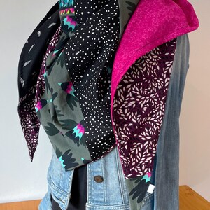 Maxi scarf, shawl, scarf E212 in Patchwork Spring-Summer image 4