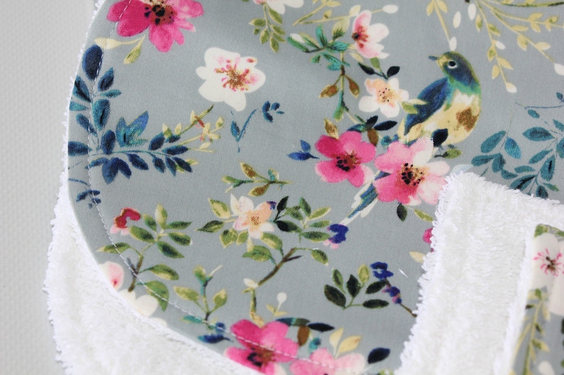 Bird and Blossoms Burp Cloth /& Wash Cloth Set Burp Cloths Baby Burp Cloths Baby Shower New Mum Gift Nursery Gift Burping Cloths