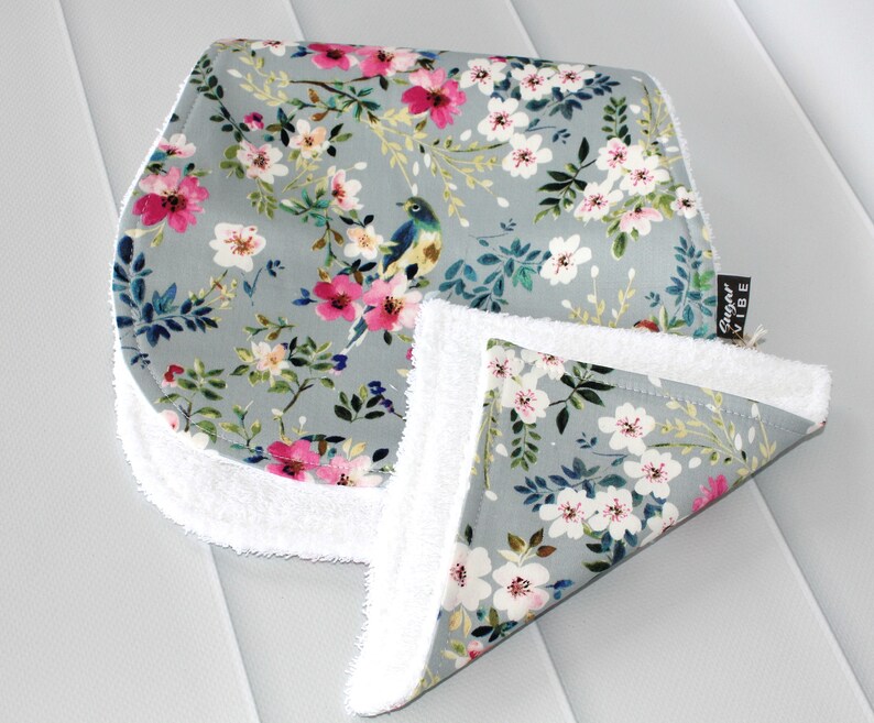 Bird and Blossoms Burp Cloth /& Wash Cloth Set Burp Cloths Baby Burp Cloths Baby Shower New Mum Gift Nursery Gift Burping Cloths