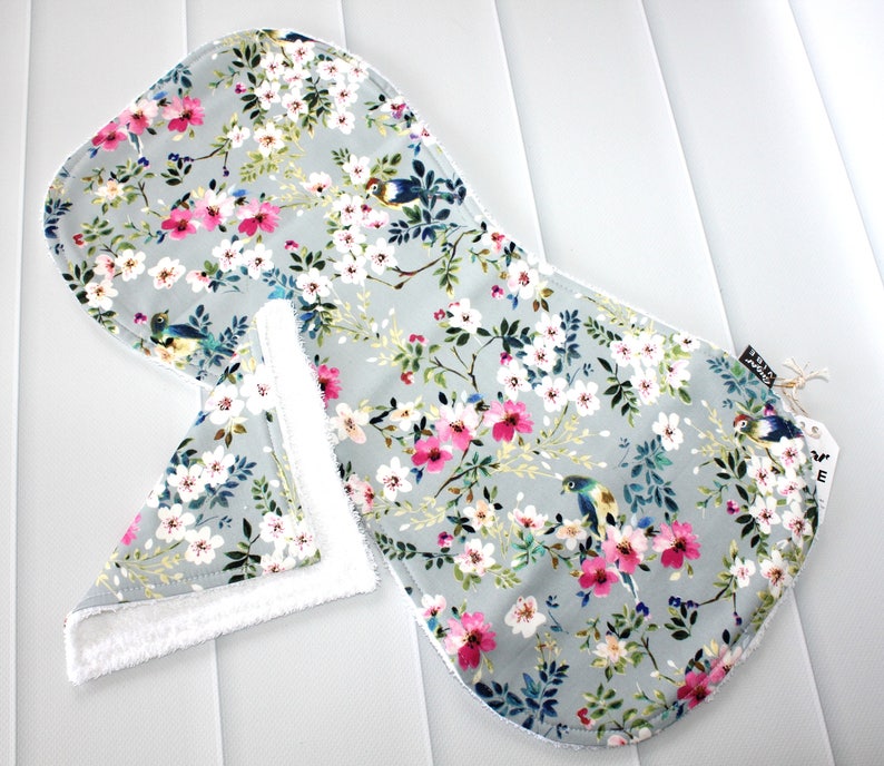 Bird and Blossoms Burp Cloth /& Wash Cloth Set Burp Cloths Baby Burp Cloths Baby Shower New Mum Gift Nursery Gift Burping Cloths