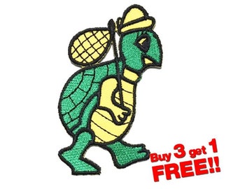 Turtle IRON ON PATCH funny patches Badge Applique