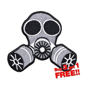Rock & Heavy Metal Band Appliqué IJZERPATCH Gasmasker