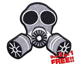 Rock & Heavy Metal Band Applique IRON ON PATCH Gas Mask